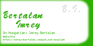 bertalan imrey business card